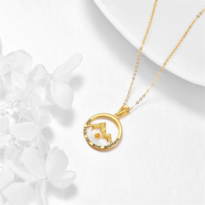 สร้อยคอจี้รูปเมล็ดมัสตาร์ดสำหรับผู้หญิง ดีไซน์สวยงาม ชุบทอง 14k 18k PVD บนสแตนเลสสตีล 316L เครื่องประดับคุณภาพสูง - Product Image 4