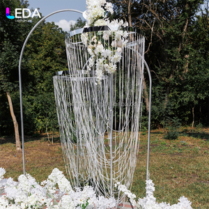 ฉากหลังงานแต่งงานเหล็กดัด LEDA พร้อมม่านตกแต่งเวทีงานแต่งงาน - Product Image 3