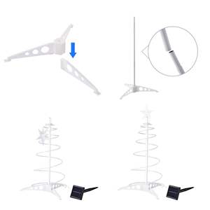 DB 2FT Lighted Spiral <b>Christmas</b> Artificial <b>Tree</b> Custom Size RGBY Eco-Friendly PET Material with Metal <b>Stand</b> Customizable - Product Image 2