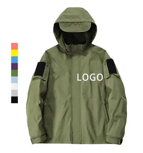 OEM Custom Design windproof waterproof breathable warm pockets fleece inner coat long sleeve outdoor jacket