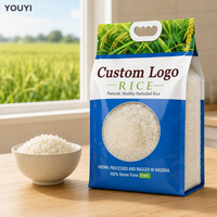 Sachets de riz imprimés sur mesure et sacs à huit soudures latérales, emballage souple de taille personnalisée avec impression numérique pour la vente au détail de riz