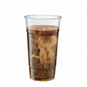 Gobelet en plastique de 32 oz (970 ml) - Diamètre 107 mm - Gobelets jetables personnalisés en PET transparent pour boissons froides avec couvercles - Product Image 4