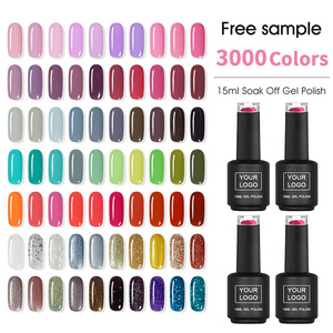 Oem mẫu miễn phí Chất lượng cao Nail Gel Polish UV Gel nhà máy nhãn hiệu riêng 3000 Màu sắc ngâm tắt màu gel cho Nail Salon - Product Image 1