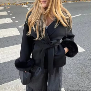 New Fall/Winter Women's Wear Casual Elegant Loose Collar Solid-Color Wool Coat Fashion - Product Image 5