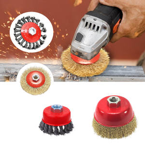 Sikat abrasif industri sikat cangkir kawat keriting baja sikat cangkir putar untuk penggiling sudut - Product Image 2