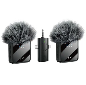 Conector de Micrófono Inalámbrico F11 F15 3 en 1, Micrófono de Solapa Inalámbrico Manos Libres para Reportajes, Entrevistas en la Calle y Teléfonos Móviles - Product Image 1