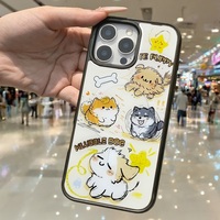 Coque de téléphone à panneau arrière magnétique remplaçable pour Iphone17/17pro/17promax/17air avec le chien tornade doré