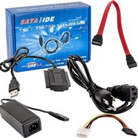 Cable adaptador SATA IDE USB 2,0 trenzado de 50CM, cobre puro, velocidad de transferencia de 480Mbps para discos duros de ordenador, impresoras, escáneres, cámaras