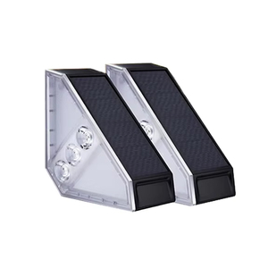 Hot Selling IP65 Waterproof Rechargeable DC Battery 3 LED Solar Step Lights for Outdoor Yard Stair Fence Garden - Product Image 1