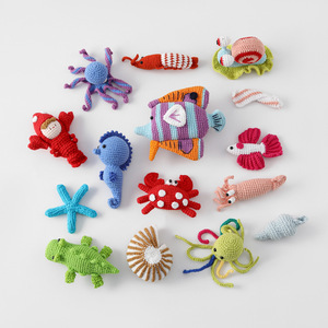 Ganchillo transfronterizo de la serie marina tejida con lana Haima: Pez espada, Camarón, Calamar, Pulpo, Concha, Douyu, Cangrejo - Product Image 5