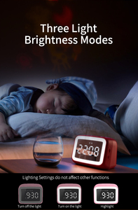 Mẫu miễn phí thiết bị điện tử tiện ích Loa di động Bluetooth điện tử tiêu dùng BT loa với đồng hồ báo thức và ánh sáng ban đêm - Product Image 5