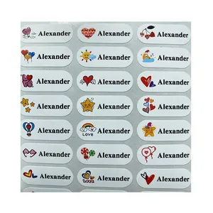 Waterproof Personalized Labels Name Tag Sticker Customize Stickers for Children