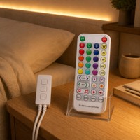 Contrôleur LED RGB RGBW avec synchronisation musicale, application, télécommande IR 38 touches, alimentation USB, contrôle de groupe pour éclairages de scène et accessoires d'éclairage