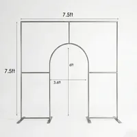 Support mural de toile de fond personnalisé en métal pour portail d'accueil, cadre robuste de 32 mm, 10x9 pieds, 7.5x7.5 pieds, avec housse en tissu tendu, pour décoration de mariage et de fête