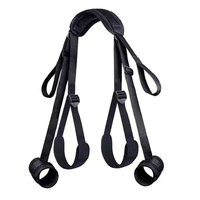 Kit de bondage BDSM pour adultes, ensemble de contraintes de lit, menottes, attaches de cou à cuisse, sangles de jambe réglables, menottes pour couples SM