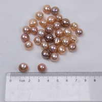 Perles pour l'artisanat, perles baroques naturelles roses et violettes, perles en vrac de 8 à 10 mm, texture crêpe, perles pour la fabrication de bijoux, vente en gros