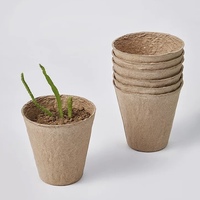 RUNWELL Pots de pépinière jetables en pulpe de bagasse de canne à sucre recyclée et biodégradable, résistants aux UV