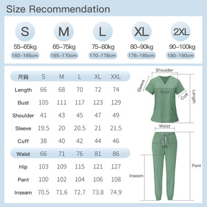 Divisa Medica Unisex per Donne, Top e Pantaloni in Tessuto Intrecciato, Costume Ospedaliero per Infermieri, Comodo e Pratico - Product Image 2