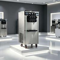 Machine à crème glacée commerciale de comptoir, sorbetière à 3 saveurs pour desserts, cafés et traiteurs OEM ODM