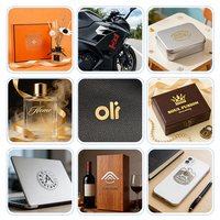 Etiquetas de Transferencia de Electroformado de Metal de Níquel BONI, Etiquetas Adhesivas Impermeables con Logotipo 3D para Relojes, Botellas de Perfume, Manualidades, Velas, Cartones
