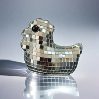 Poulet miroir disco argenté Décoration de maison Style simple et mignon pour Noël pour les ventes transfrontalières