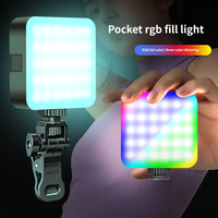 Lampu LED Ring Portabel untuk Live Streaming, Selfie, Makeup, Fotografi, Lampu Ambient Mini, Lampu Saku RGB