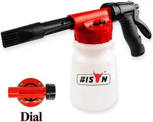 Adjustment Ratio Dial Foam Cannon Gun Car Wash Soap Spray Foamer for Garden Hose