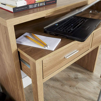 Bureau d'ordinateur en bois Compact du pour jouer, travail, écriture et console avec étagères et tiroirs rétractables
