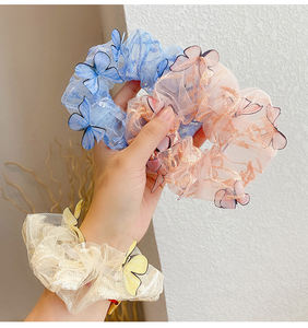 女性の女の子のための韓国の甘い弾性ヘアバンドキャンディーカラーオーガンザシュシュポニーテール強いホルダー - Product Image 3