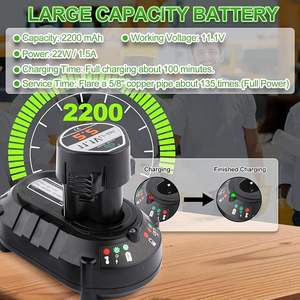 Kit de herramientas de expansión de tubos eléctricos con 11 cabezales de expansión para herramienta de expansión de tubos de cobre HVAC de 3/8 "a 1-5/8" - Product Image 3