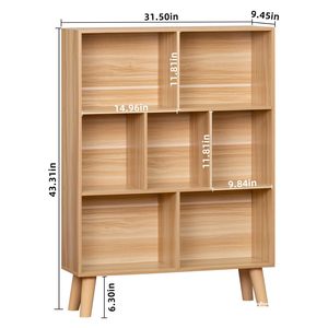 Estante de madera para guardar libros, estantería sencilla para sala de estar, estante de almacenamiento que ahorra espacio para apartamentos pequeños - Product Image 4
