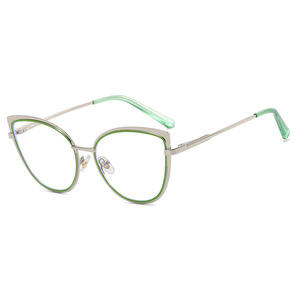 Donne Anti-blu luce occhi di gatto <span class=keywords><strong>occhiali</strong></span> <span class=keywords><strong>da</strong></span> <span class=keywords><strong>vista</strong></span> <span class=keywords><strong>con</strong></span> materiale in lega modello solido oro nero rosa cornici per la lettura - Product Image 5