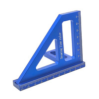 Règle triangulaire 3D en alliage d'aluminium Outil de disposition multi-angle pour la menuiserie à 45 °/90 ° et le dessin au trait de précision
