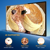 Écran tactile interactif LCD de 43, 49, 55 et 65 pouces pour centre commercial, affichage publicitaire mural pour restaurant
