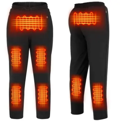 Hot selling heated trousers rechargeable USB winter outdoor and indoor general electronic heating warm black pants