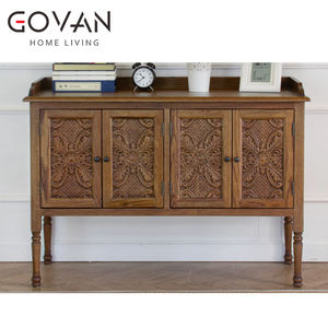 Muebles interiores de olmo de calidad para armario lateral de madera maciza de estilo antiguo Wabi Sabi - Product Image 4