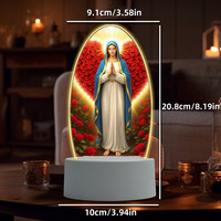 Mère de Dieu Jésus Vierge Marie Sauveur Lumière Chaude 3D UV Impression Acrylique LED Veilleuse Églises Chambre Meilleur Cadeau Lampe Religieuse