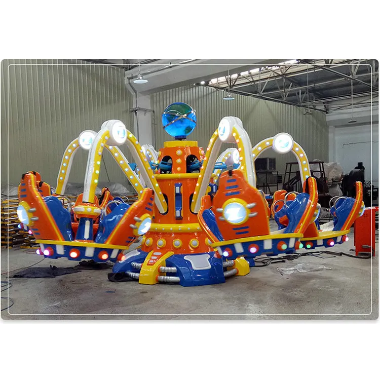 colorful mini UFO flying amusement park for kidde attraction Flying over the planet rides