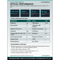 Modul LCD TFT 7 Inci 1024x600 1000 Nits Kecerahan Tinggi Dapat Dibaca di Bawah Sinar Matahari Layar Luar Ruangan Tahan Suhu Lebar
