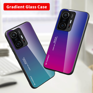 Étui de téléphone de luxe à dégradé de couleurs pour Redmi Note 11 <span class=keywords><strong>Pro</strong></span> <span class=keywords><strong>Xiaomi</strong></span> <span class=keywords><strong>11T</strong></span> <span class=keywords><strong>Pro</strong></span>, coque de téléphone en verre trempé par sublimation pour <span class=keywords><strong>Xiaomi</strong></span> 11 Lite - Product Image 2