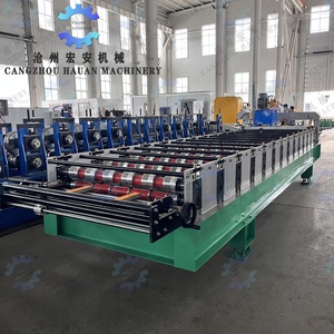 High-end Color-coated Steel Corrugated Roof <b>Tile</b> Production Equipment Full-automatic Roll Forming Machine - Product Image 3
