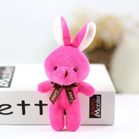 Botu Mini jouet mignon lapin en peluche porte-clés mode petite taille peluche douce Miniature lapin de pâques jouets en peluche