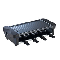 Grill électrique réglable 1200W, plaque en aluminium avec surface antiadhésive PTFE, raclette, teppanyaki, cuisson haute efficacité, 220-240V, garantie 1 an