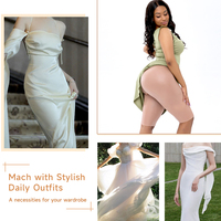 Leggings sculptants en silicone sans couture avec coussinets pour l'agrandissement des fesses, grande taille, pour femmes