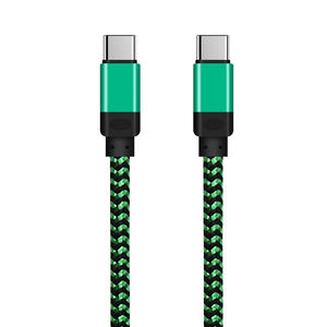 DDP USA <span class=keywords><strong>1M</strong></span> 60W Cable cargador trenzado <span class=keywords><strong>USB</strong></span> C a <span class=keywords><strong>USB</strong></span> C 60W Cable de datos de carga rápida para iPhone 17 16 15 Cable <span class=keywords><strong>USB</strong></span> C multicolor - Product Image 4
