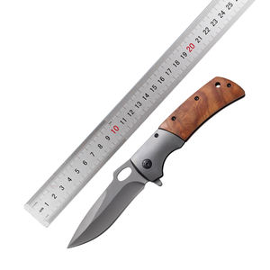 <span class=keywords><strong>Navaja</strong></span> de Bolsillo de Madera al por Mayor, <span class=keywords><strong>Navaja</strong></span> Plegable de Acero Inoxidable con Hoja Afilada, Cuchillos de Caza Grises para Hombre - Product Image 6