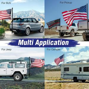2024 porte-œillets de drapeau de fenêtre de voiture en plein air petits anneaux rotatifs en plume <span class=keywords><strong>d</strong></span>'aluminium 2.5 accessoires de pièces de remorque de bâton en acier - Product Image 5