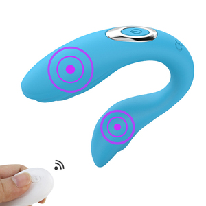 U Tipo di Controllo A Distanza Del Silicone Dildo G-Spot Stimolare Femminile Masturbarsi Giocattolo Del Sesso Vibratori per le Coppie - Product Image 2
