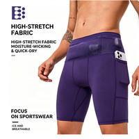 Shorts de course pour hommes de 5 pouces avec poches à la taille, shorts de compression à séchage rapide pour la salle de sport, le cyclisme, le marathon et les entraînements