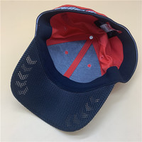 Casquette de baseball sportive personnalisée avec logo, respirante, en maille, avec patch en caoutchouc, ajustable, pour équipe de course, vente en gros